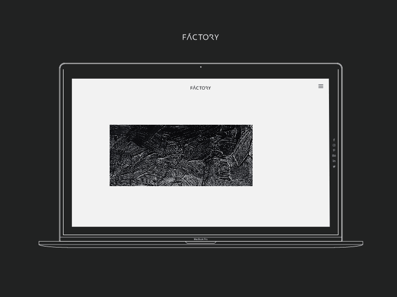 Factory Production grey minimalism webdesign website
