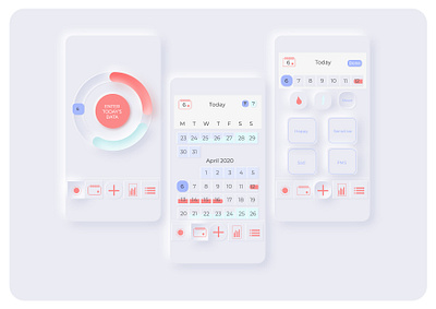 Period App Redesign clue mobile app neumorphism period app redesign redesign concept