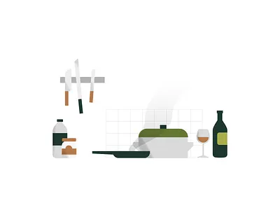 Enjoy! clean cooking design geometric design illustration kitchen kitchenware vector vector illustration wine