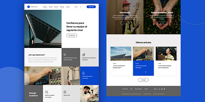 UI / UX Home - Industronic blue home landing modular ui ui design ux