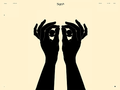 Sad spy abstract composition design eye eye illustration hand hand illustration illustration laconic lines minimal poster sad see spy