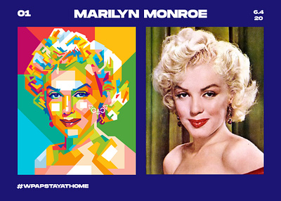 DAY 1 abstract abstract art abstract design beautiful colorful colors design fiverr fiverr designer geometric girls illustration marilyn marilyn monroe monroe popart wpap