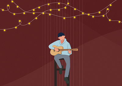 Wishlist: Guitarist Illustration design gradient graphic design illustration music vector wishlist