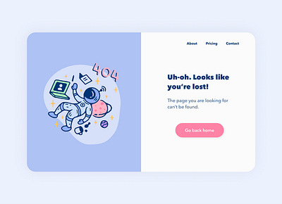 Daily UI #8 — 404 page 404 page blue colors daily ui dailyui design