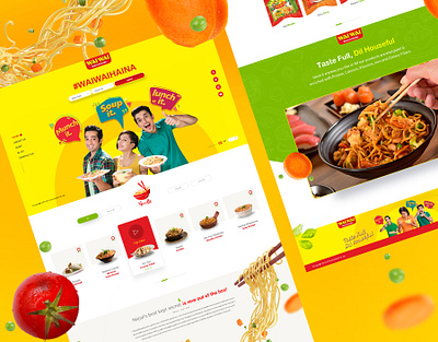 Wai Wai Noodles - Web Design creative design creative web design design food website design landing page noodles ui ux ui ux design ui design wai wai noodles wai wai noodles