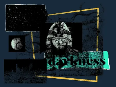collage two – darkness collage collage art design experiment halftone illustration texture textures typography