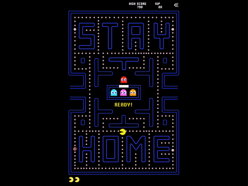 stay home 2020 adobe adobeaftereffects animation antivirus coronavirus covid19 dribbble hello dribbble motion design motion graphic pacman stayhome staysafe