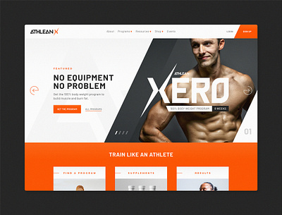 Website Redesign / Rebrand athlete branding desktop homepage logo rebrand sport ui website