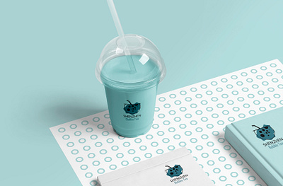 Shenzhen Bubble Tea - Mockup blue branding design glass logo logo design mockup package design package mockup vector vector art