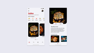 Zaika app app design design food food app food app design food app ui food apps food art icon minimal quarantine typography ui uiux zaika