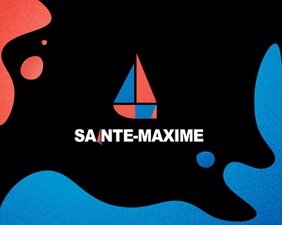 SAINTE-MAXIME branding california design fun icon logo logo challenge summer typography vector