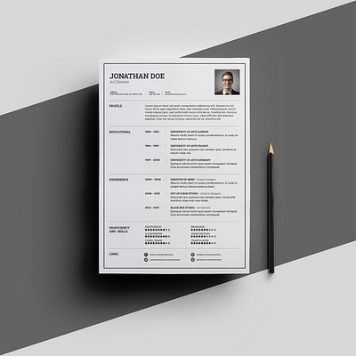 Free Light Resume Template with Infographic Style curriculum vitae cv cv template design free free cv template free resume template freebie freebies resume
