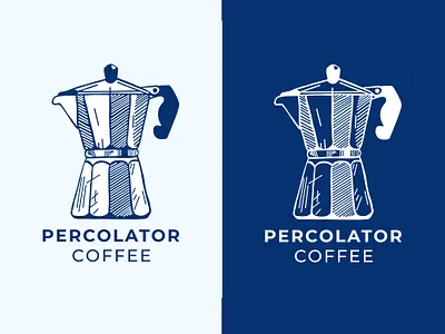Percolator Coffee branding design illustration