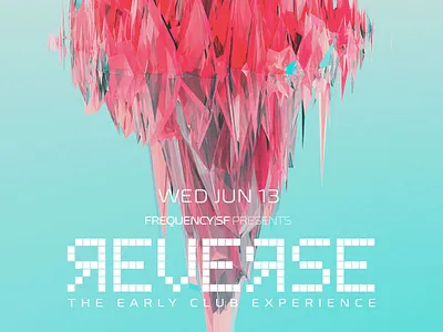 REVERSE II club flyer design graphic design house music music art musician san francisco