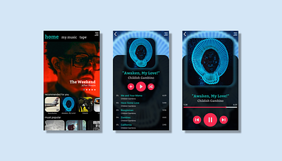 music player app dailyui009 design icon illustration typography ui ux designer web