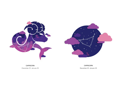 Zodiac Capricorn capricorn design illustration vector zodiac