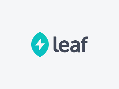 Leaf blue bold branding clean color cyan design flat green logo