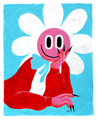 Flower Monster acrylic acrylic paint canvas illustrate illustration paint