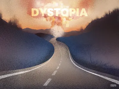 The End of the Road bomb design drawing dystopia hell illustration poster quarantine road sketch