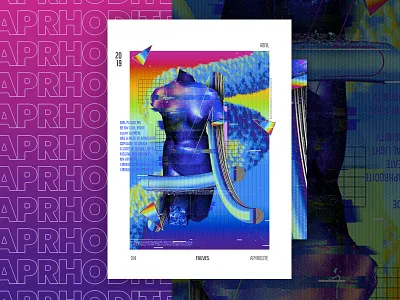 A is for Aphrodite abstract abstract art adobe photoshop aphrodite bliss colorful flotantte glitch effect gradients vaporwave