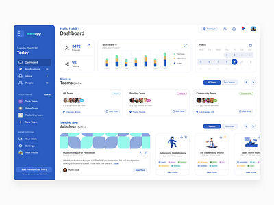TeamApp UI Dashboard collaboration dashboard team ui design ux ux design uxui