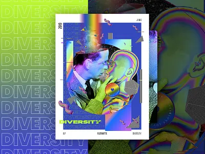 D is for Diversity abstract abstract flotantte collage diversity fanart glitchart lgbt love movie poster pop art pop surealism popart poster pride pride day vaporwave