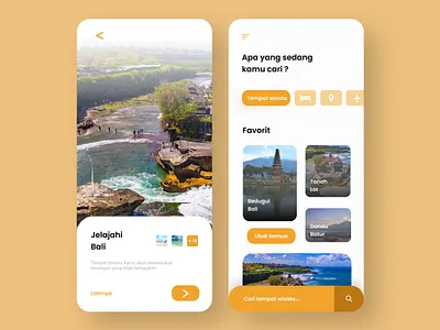 travel exploration android app android app design app bali design icon indonesia minimal typography ui ux