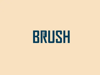 Brush logo logodesign minimalist minmal word
