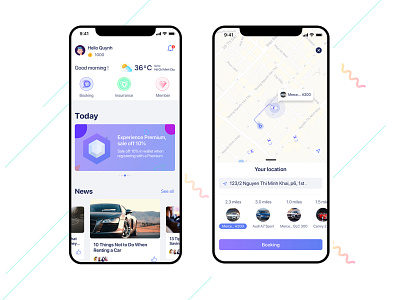 Carboo Driving Car app design ui ux