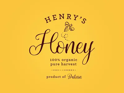 Henry's Honey concept honey identity logo organic sustainable