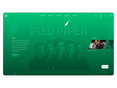 Adobe XD Daily Creative Challenge - Layout#1 landingpage movie ui pied piper promotional design ui ux webdesign xddailychallenge