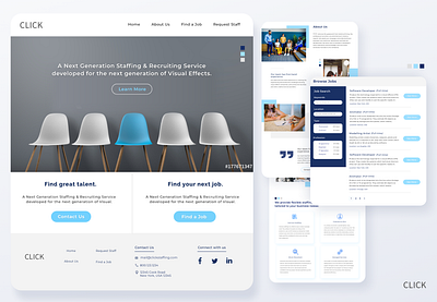 Staffing Website Redesign adobe xd design landing page landing page design sketch ui ui design ux web web design webdesign website website design