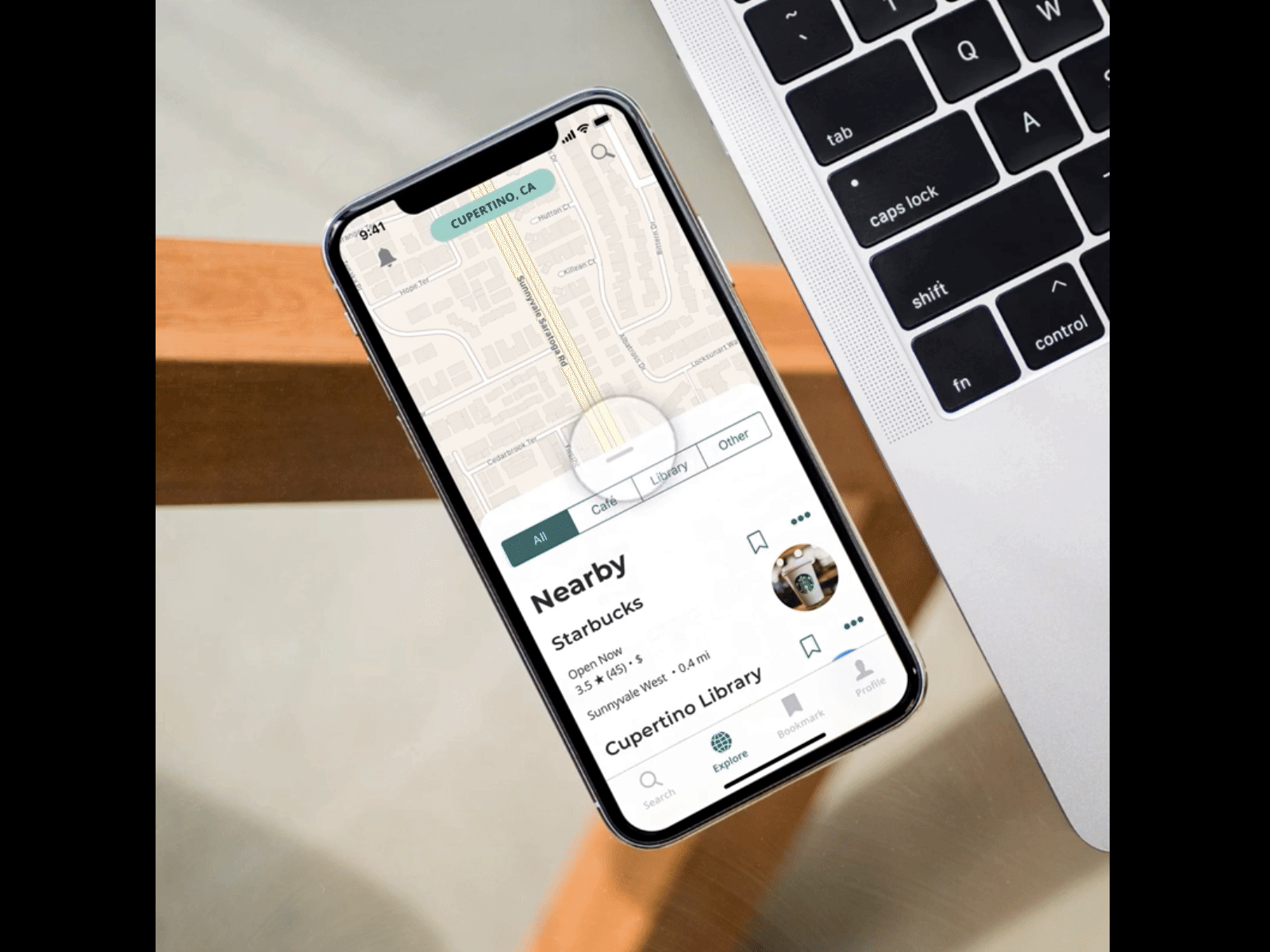 Study Place Finder app design experience ui ux