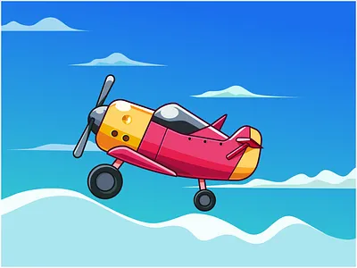 Aircraft please stay at home aircraft cloud day gimscape illustration inkscape pink sky small yellow