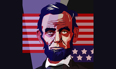 abraham lincoln amrica abraham lincoln america american face illustration portrait art vector art