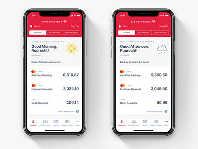 Mobile Banking App app app design application clean dashboard flat interface ios iphone minimal mobile mobile ui responsive simple ui ui ux ui design uidesign user interface ux