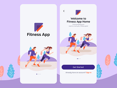 Fitness App Splash Screen Concept app appconcept creative design creativeideas design designconcept illustration mobile design mobileappdesign mobileui prototype splashscreen ui uidesign userinterface userinterfacedesign vector