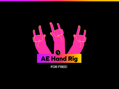 Free - AE Hand Rig 2d 2d animation ae aftereffects animation free freefiles hand handrig illustration loop mograph play rig share