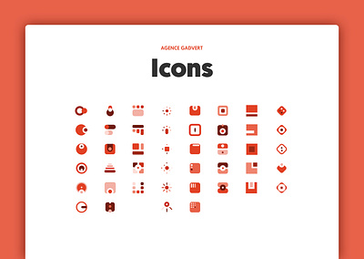 Gadvert Agency Icons Set design digital design icon design icon set iconography ui ux webdesign