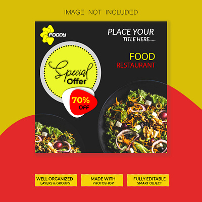 Creative Food Restaurant Social Media Banner Design Template arabesque background background design banner banner ad banner ads banner design banners illustraion illustration illustration art illustrator instagram luxury brand luxury design pixa village pixavillage social social media socialmedia