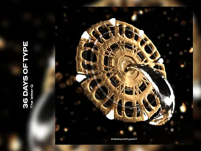 36 Days of Type | Q 3d 3dtype adobedimension art graphics letters q type typography