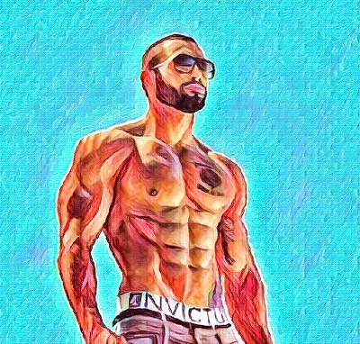 Lazar Angelov design design art designer designs fitness fitness center fitness model graphic design health illustration lifestyle male male character maleficent oil painting