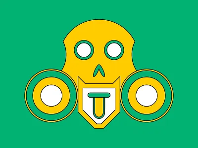 Trio Skull cartoon cartoon character cartoon illustration decoration designbyhumans geometric green halloween secret geometry shapes skull t shirt t shirt design t shirt graphic t shirt lovers tattoo tribal trio skull tshirt design yellow