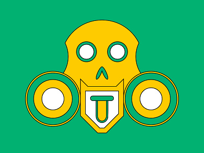 Trio Skull cartoon cartoon character cartoon illustration decoration designbyhumans geometric green halloween secret geometry shapes skull t shirt t shirt design t shirt graphic t shirt lovers tattoo tribal trio skull tshirt design yellow