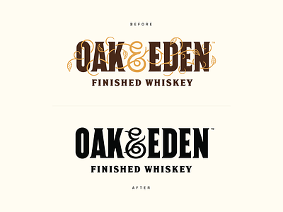 Oak & Eden Rebrand branding design logo oak eden rebrand vector whiskey