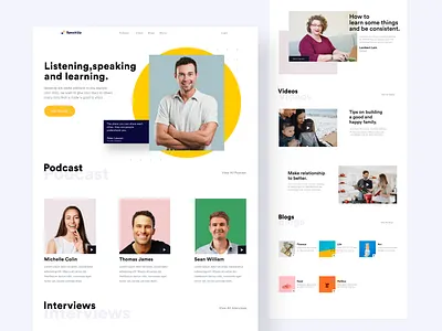 SpeakUp - Landing Page america app bukalapak clean design europe gojek indonesia designer neat paperpillar people podcast spotify ui uidesign ux web design webdesign website website design