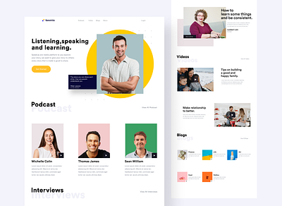 SpeakUp - Landing Page america app bukalapak clean design europe gojek indonesia designer neat paperpillar people podcast spotify ui uidesign ux web design webdesign website website design