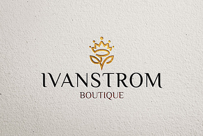 Ivanstrome flowers boutique logo. 2017 brand brand identity design logo logotype