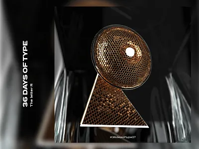 36 Days of Type | R 3d 3dtype adobedimension art graphics letters r type typography