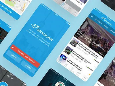 Graduan Mobile App app articles careers ios mobile app mobile application ui user interface ux